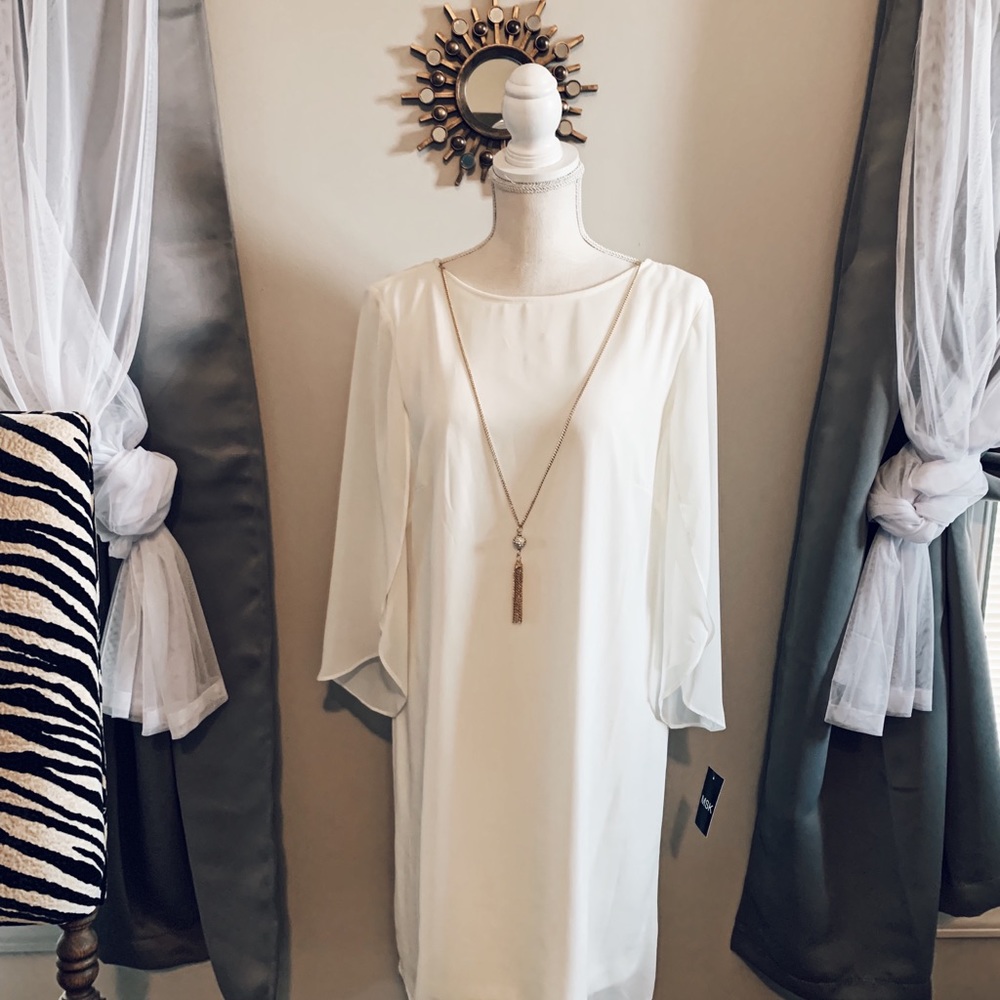 Cream colored cocktail dress